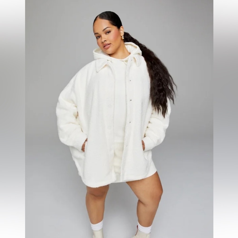 Fabletics Yitty Teddy Shacket sz 1X oversized - Picture 1 of 17